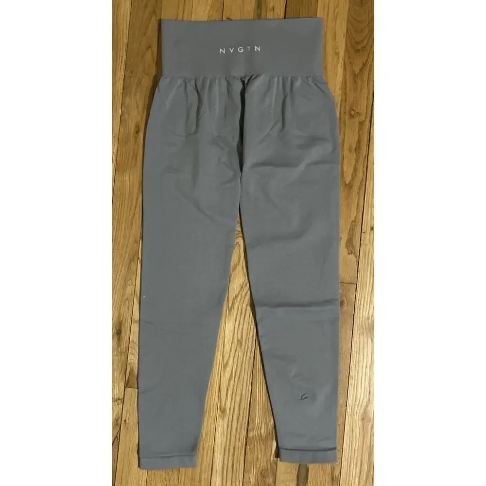 Women’s NVGTN Gray High Waisted Leggings Size S Pants *B8